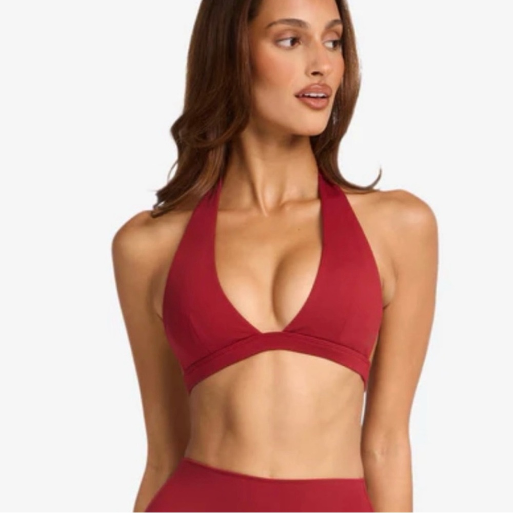Red Halter Crop Top